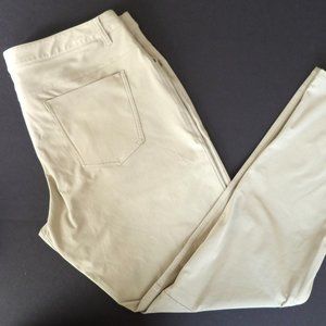 EUC Lululemon ABC Classic-Fit 5 Pocket Pant Warpstreme Khaki 38W x 32 Inseam Men